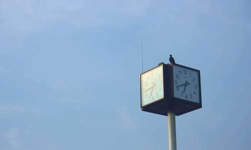 時計と鳩